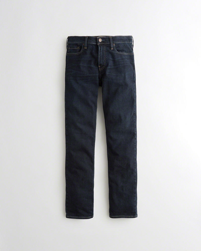 Jeans Hollister Uomo Epic Flex Slim Straight Nere Italia (713OFYKW)